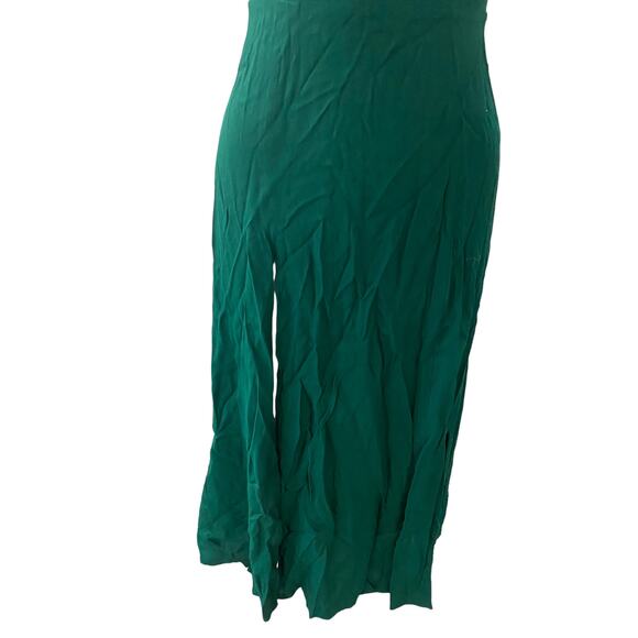 NEW / Reformation Gavin Green Midi Slit Crepe Dress Short Sleeve 0 - Picture 5 of 8